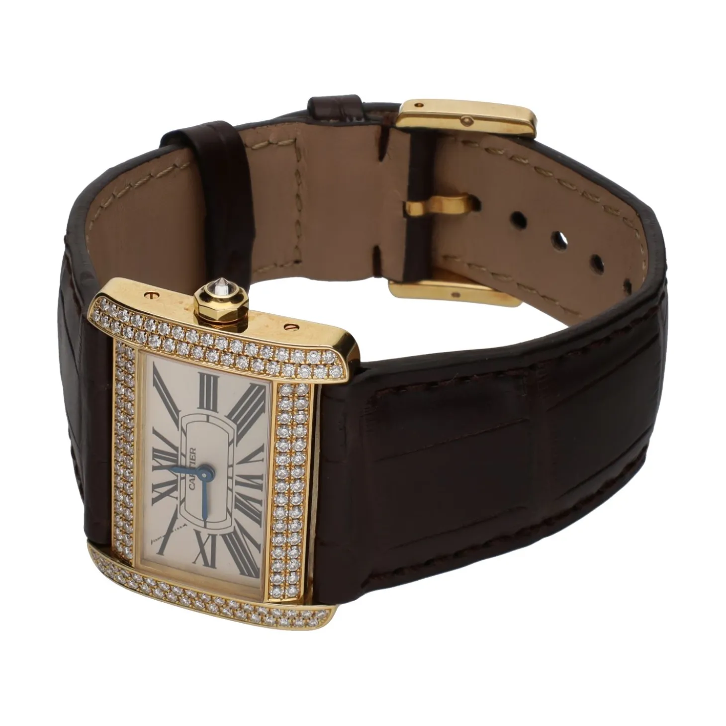 CARTIER Tank divan oro amarillo brillantes.
