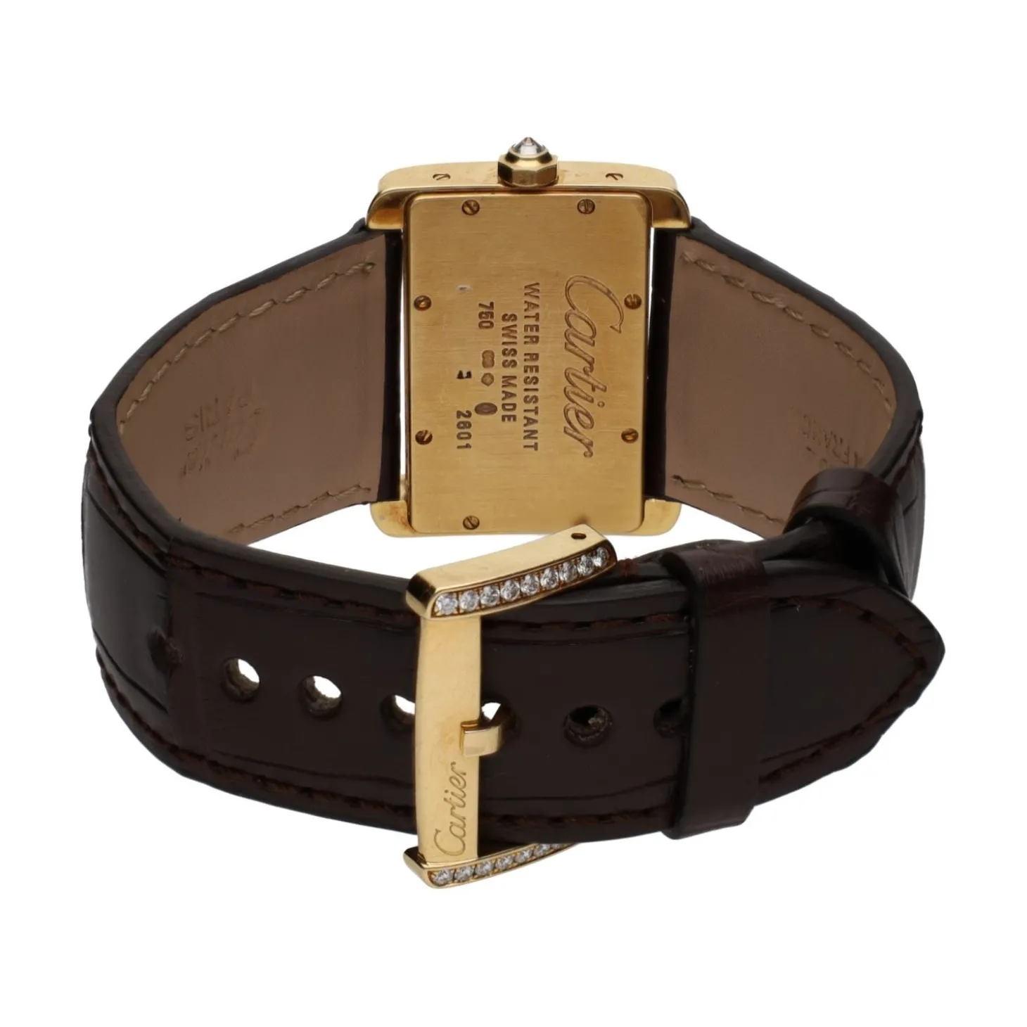 CARTIER Tank divan oro amarillo brillantes.