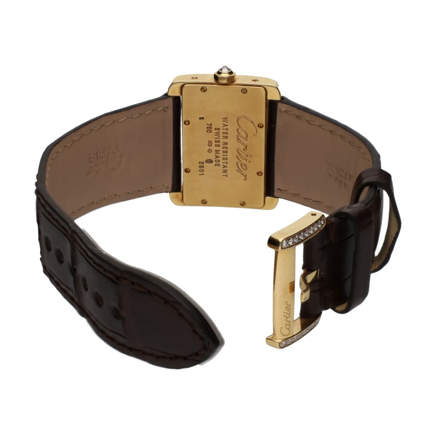CARTIER Tank divan oro amarillo brillantes.