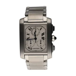 CARTIER Tank frances chronograph acero 28mm.