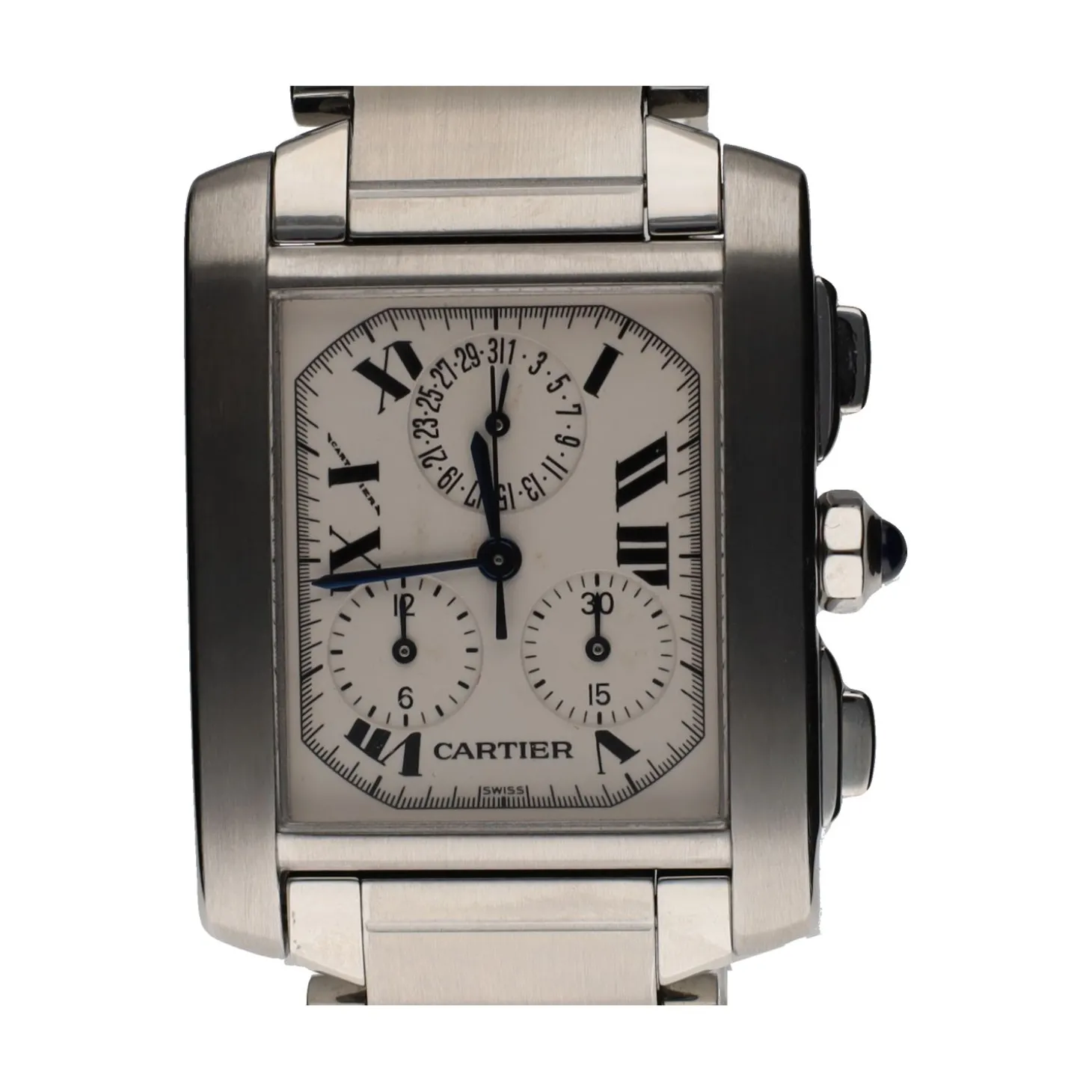 CARTIER Tank frances chronograph acero 28mm.