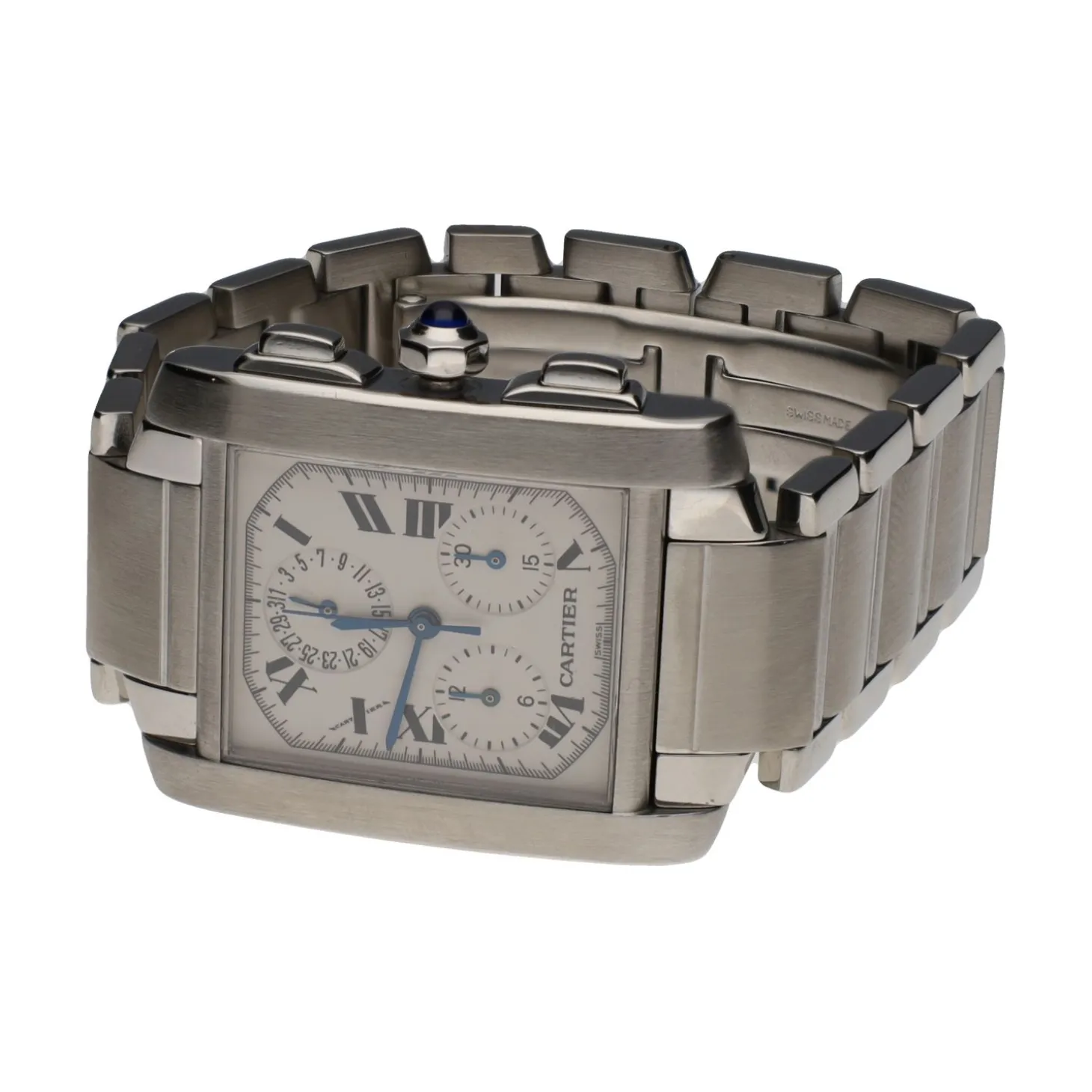 CARTIER Tank frances chronograph acero 28mm.