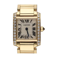 CARTIER Tank frances señora oro amarillo y brillantes.