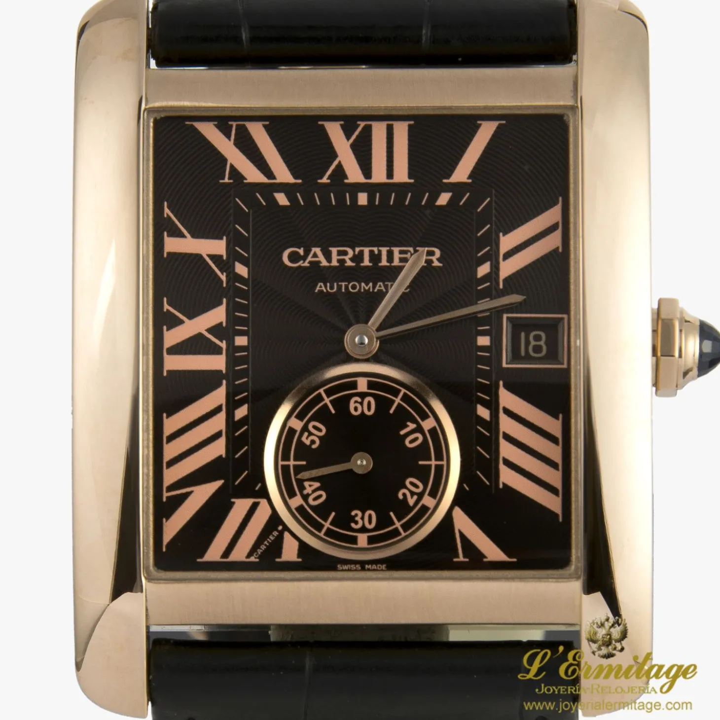 CARTIER Tank mc oro rosa caballero.