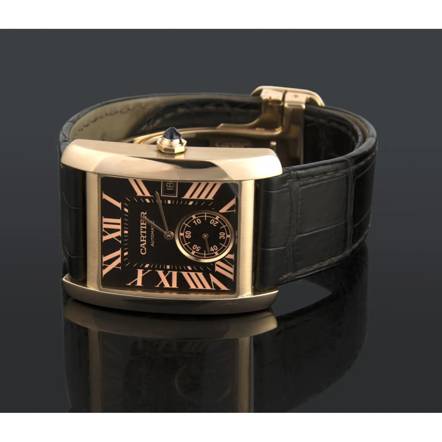 CARTIER Tank mc oro rosa caballero.