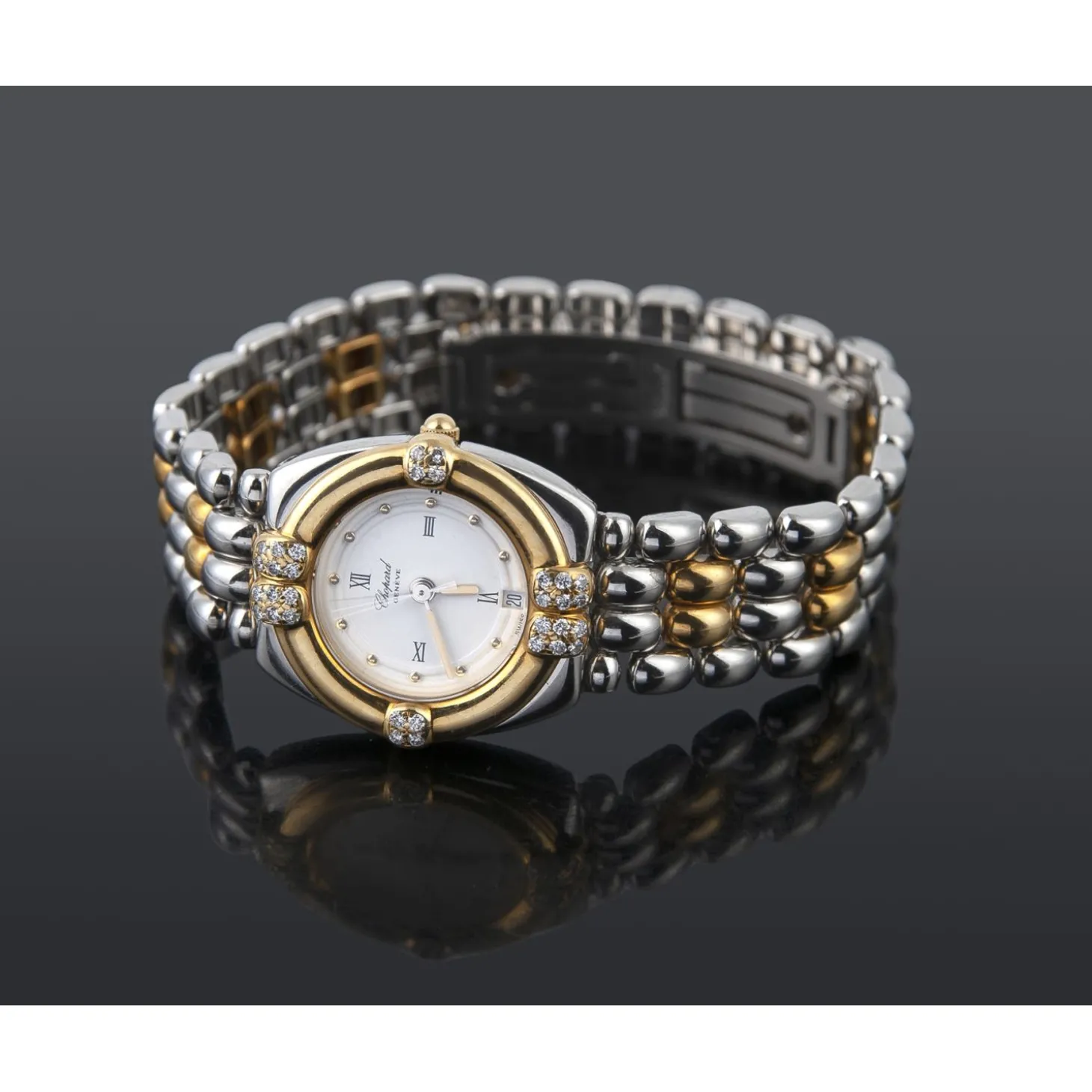 CHOPARD Gstaad acero y oro brillantes señora.