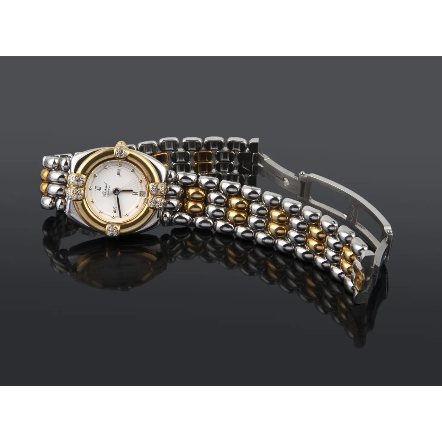 CHOPARD Gstaad acero y oro brillantes señora.