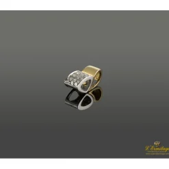 COLGANTES Colgante en oro amarillo y oro blanco con pabe de brillantes