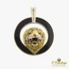 COLGANTES Colgante leopardo oro amarillo ónix