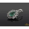 COLGANTES Colgante oro blanco esmeralda y diamantes