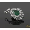 COLGANTES Colgante oro blanco esmeralda y diamantes