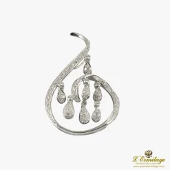 COLGANTES Colgante oro blanco y cuajado de diamantes