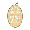 COLGANTES Colgante placa de hueso con motivos asiáticos con cerco en oro amarillo.