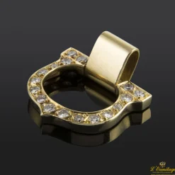 COLGANTES Colgante tipo cartier realizado en oro amarillo con brillantes