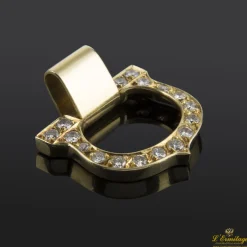 COLGANTES Colgante tipo cartier realizado en oro amarillo con brillantes