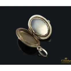 COLGANTES Guardapelo oro amarillo y esmalte
