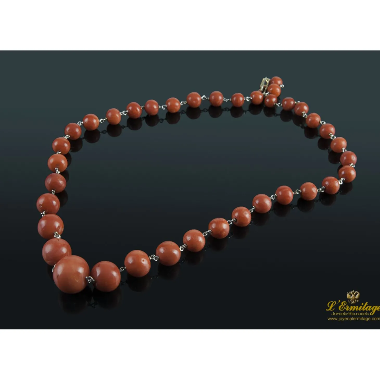 COLLARES Collar bolas de coral
