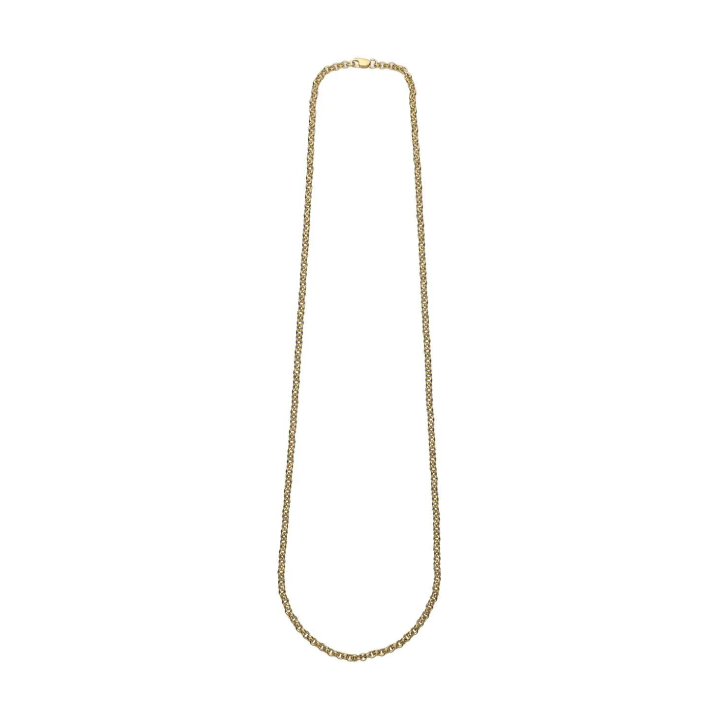 COLLARES Collar cadena de anillas realizadas en oro amarillo. 60Cm.