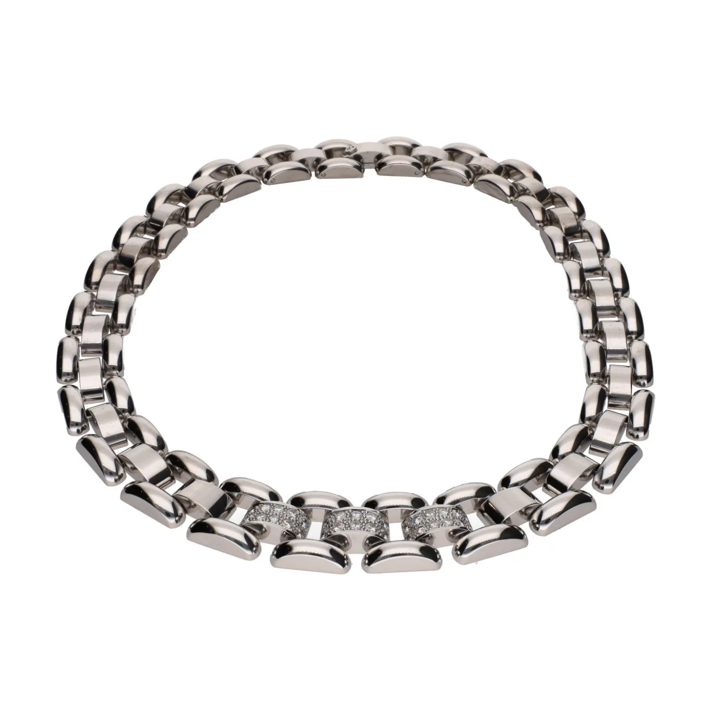 COLLARES Collar chopard en oro blanco y brillantes.