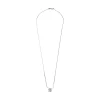 COLLARES Collar con colgante en oro blanco con brillantes.