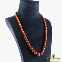 COLLARES Collar coral degrade. 55Cm largo.