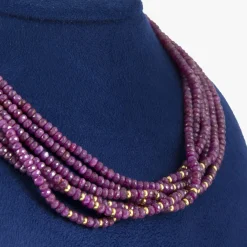 COLLARES Collar cuentas de rubíes naturales