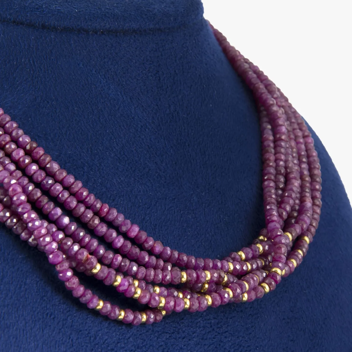 COLLARES Collar cuentas de rubíes naturales