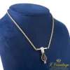 COLLARES Collar en oro amarillo y oro blanco con amatista y circonitas.