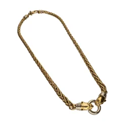 COLLARES Collar en oro amarillo y oro blanco con motivos en panteras.