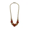 COLLARES Collar en oro amarillo y coral.