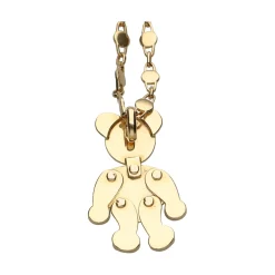 COLLARES Collar en oro amarillo y oro blanco con colgante en forma de osito.