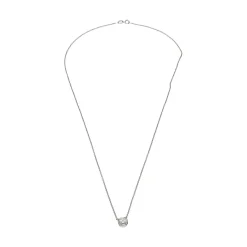 COLLARES Collar en oro blanco con un brillante.