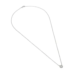 COLLARES Collar en oro blanco con un brillante.