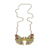 COLLARES Collar firmado por masriera en oro amarillo con perla y rubíes.