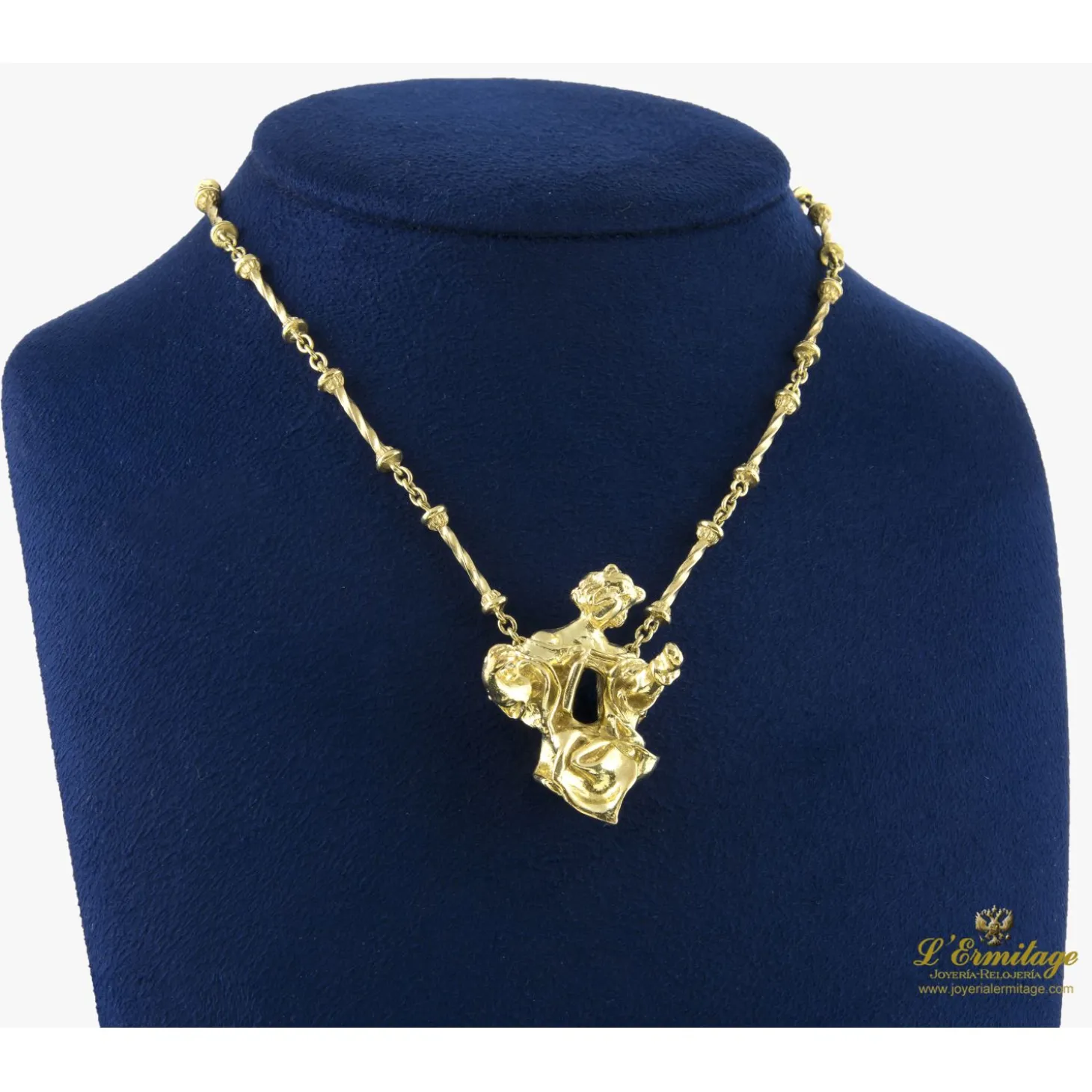 COLLARES Collar madonna de port lligat de dalí. Presenta certificado a-28/350.