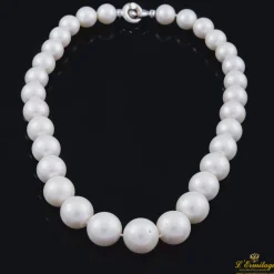 COLLARES Collar perlas australianas broche oro blanco