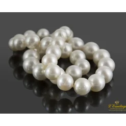 COLLARES Collar perlas australianas con cierre de oro blanco.