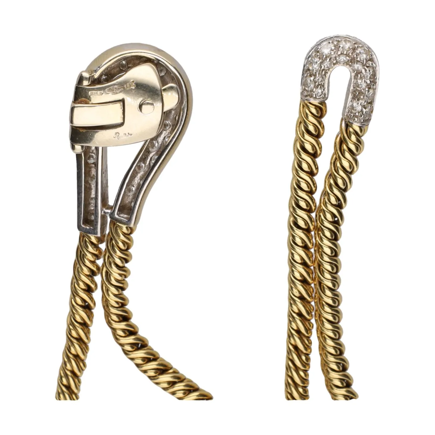 COLLARES Collar pomellato en oro amarillo y oro blanco.