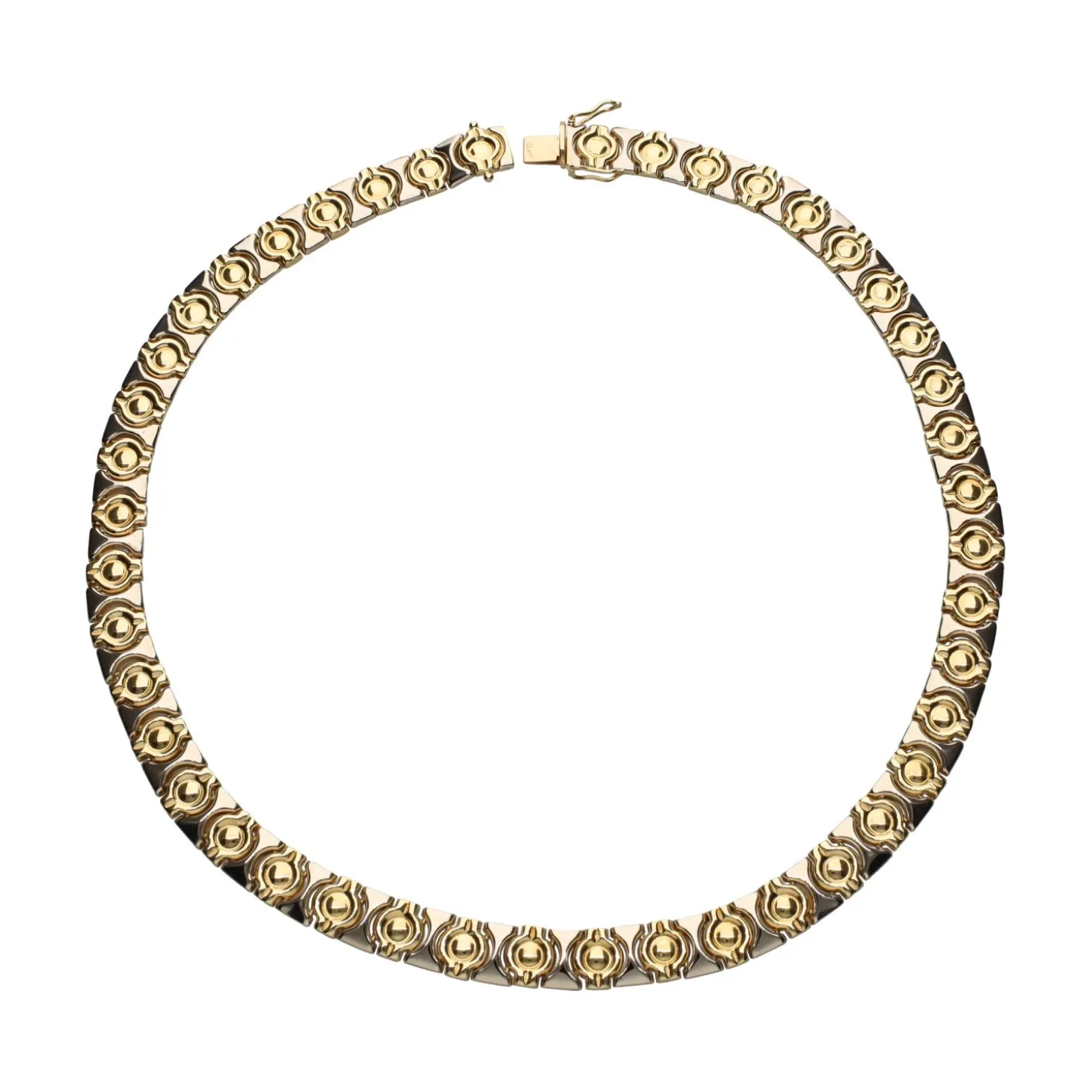 COLLARES Collar realizado en oro amarillo y oro blanco.