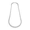 COLLARES Collar riviere en oro blanco y brillantes.