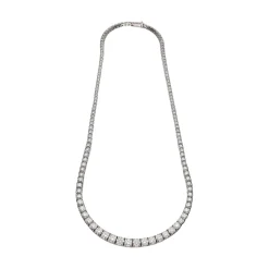 COLLARES Collar riviere en oro blanco y brillantes.