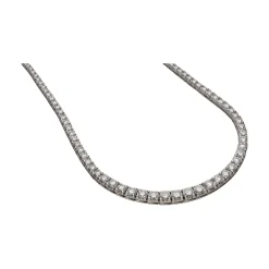 COLLARES Collar riviere en oro blanco y brillantes.