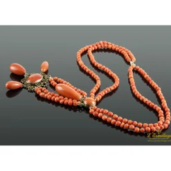 COLLARES Gargantilla antigua coral