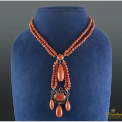 COLLARES Gargantilla antigua coral
