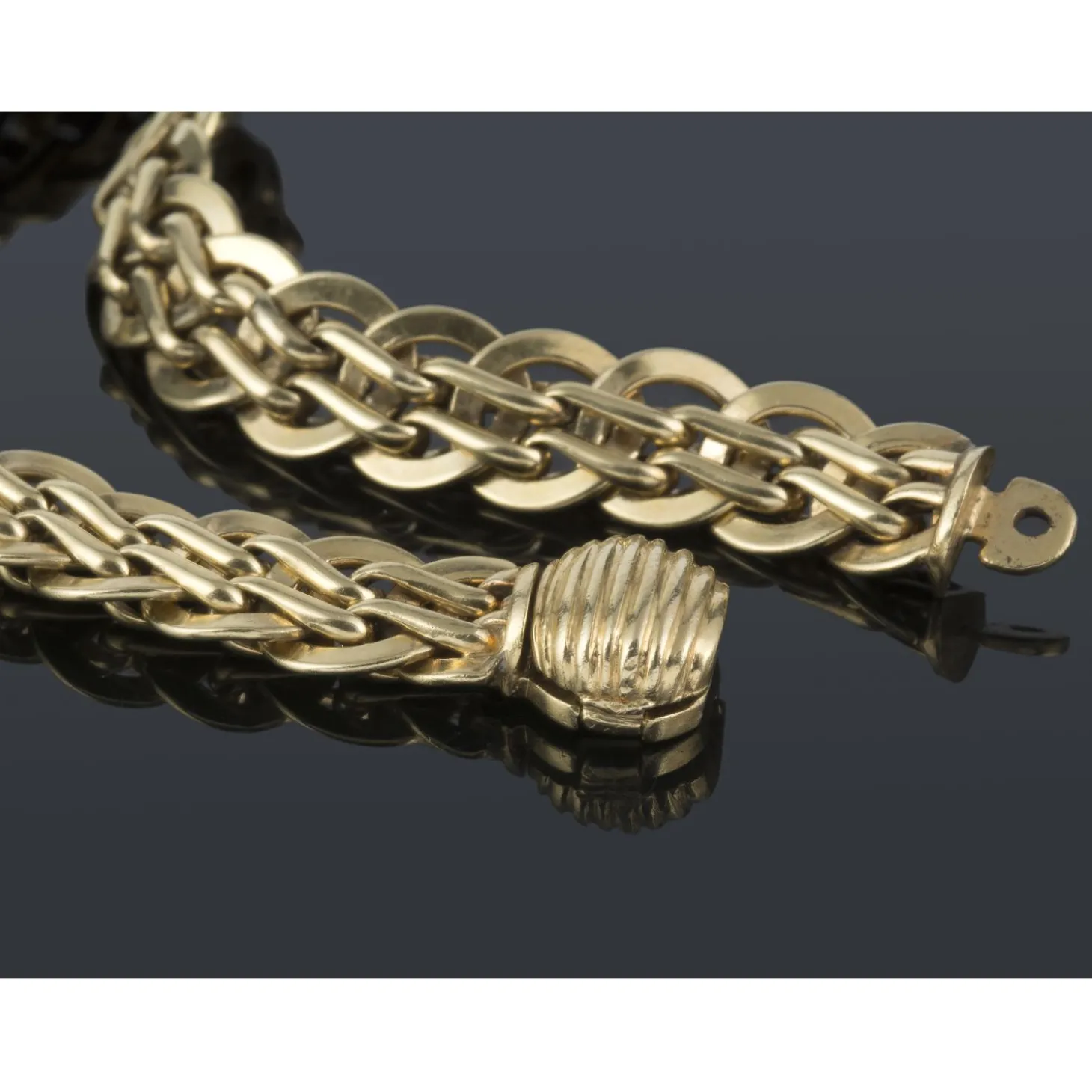 COLLARES Gargantilla cartier oro amarillo 14 kt. 40Cm largo.