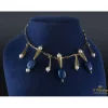 COLLARES Gargantilla oro amarillo perlas y lapislázuli.
