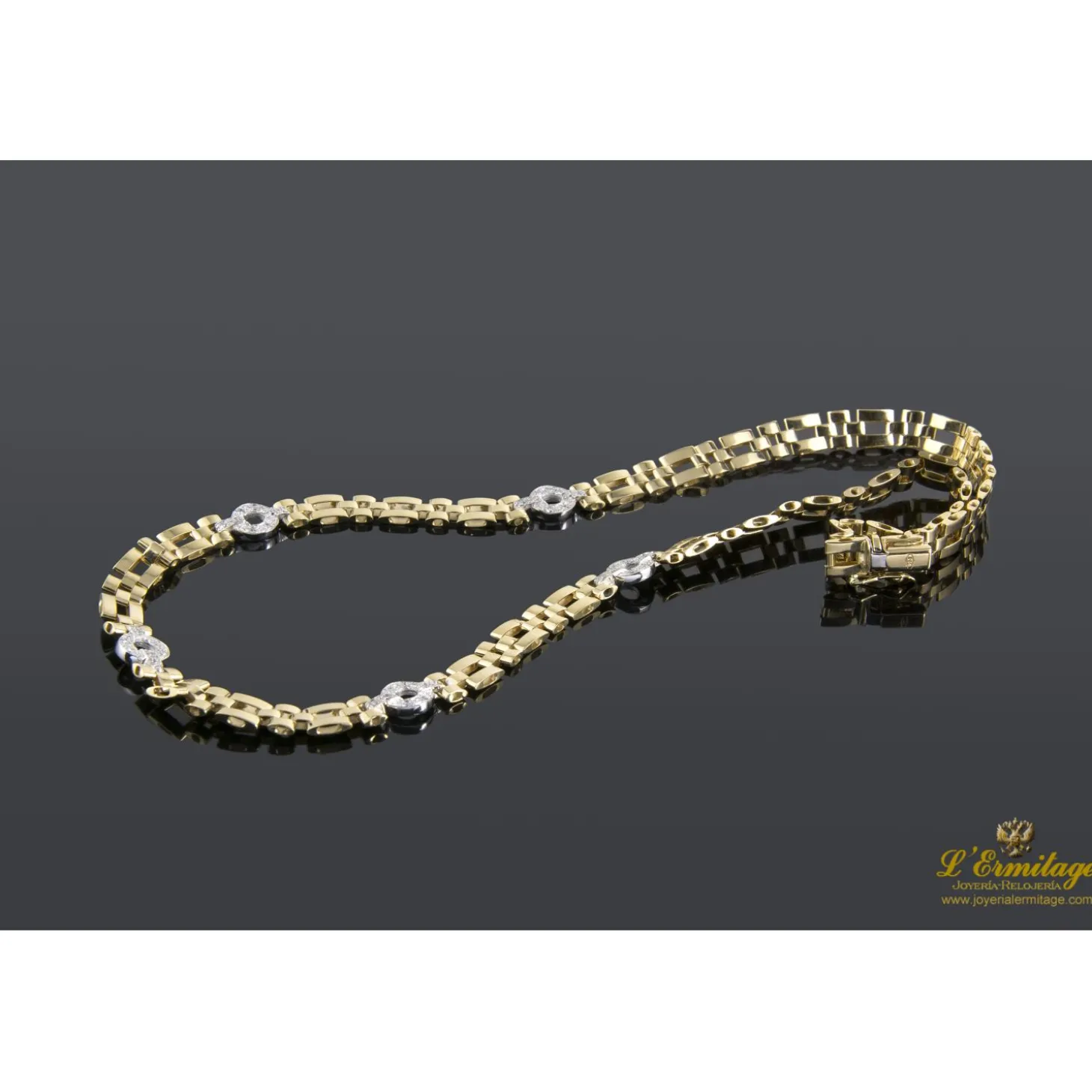 COLLARES Gargantilla oro amarillo oro blanco y diamantes