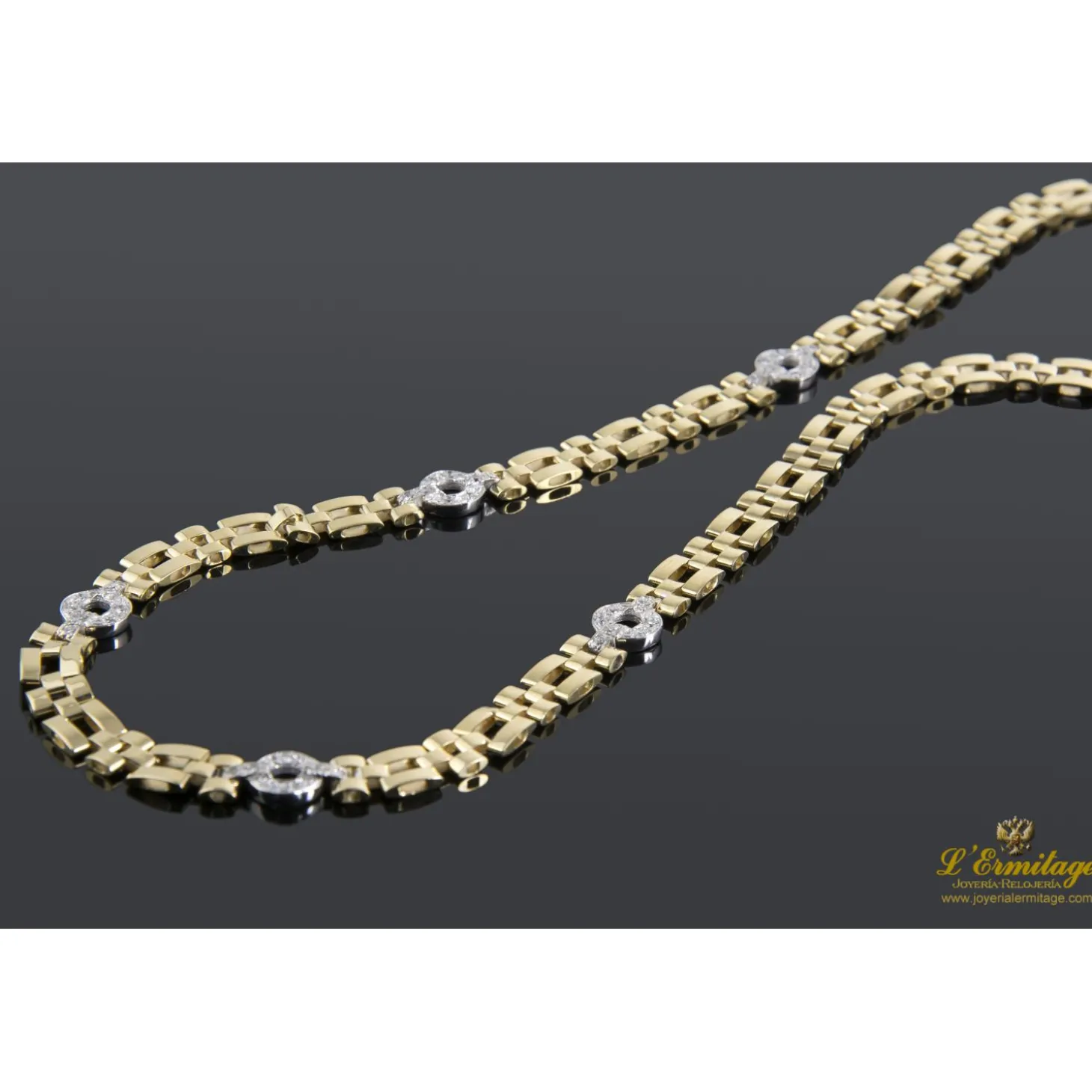 COLLARES Gargantilla oro amarillo oro blanco y diamantes