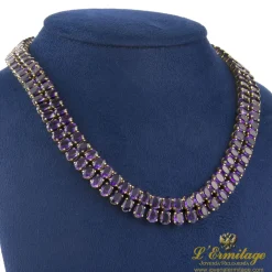 COLLARES Gargantilla oro amarillo y amatistas