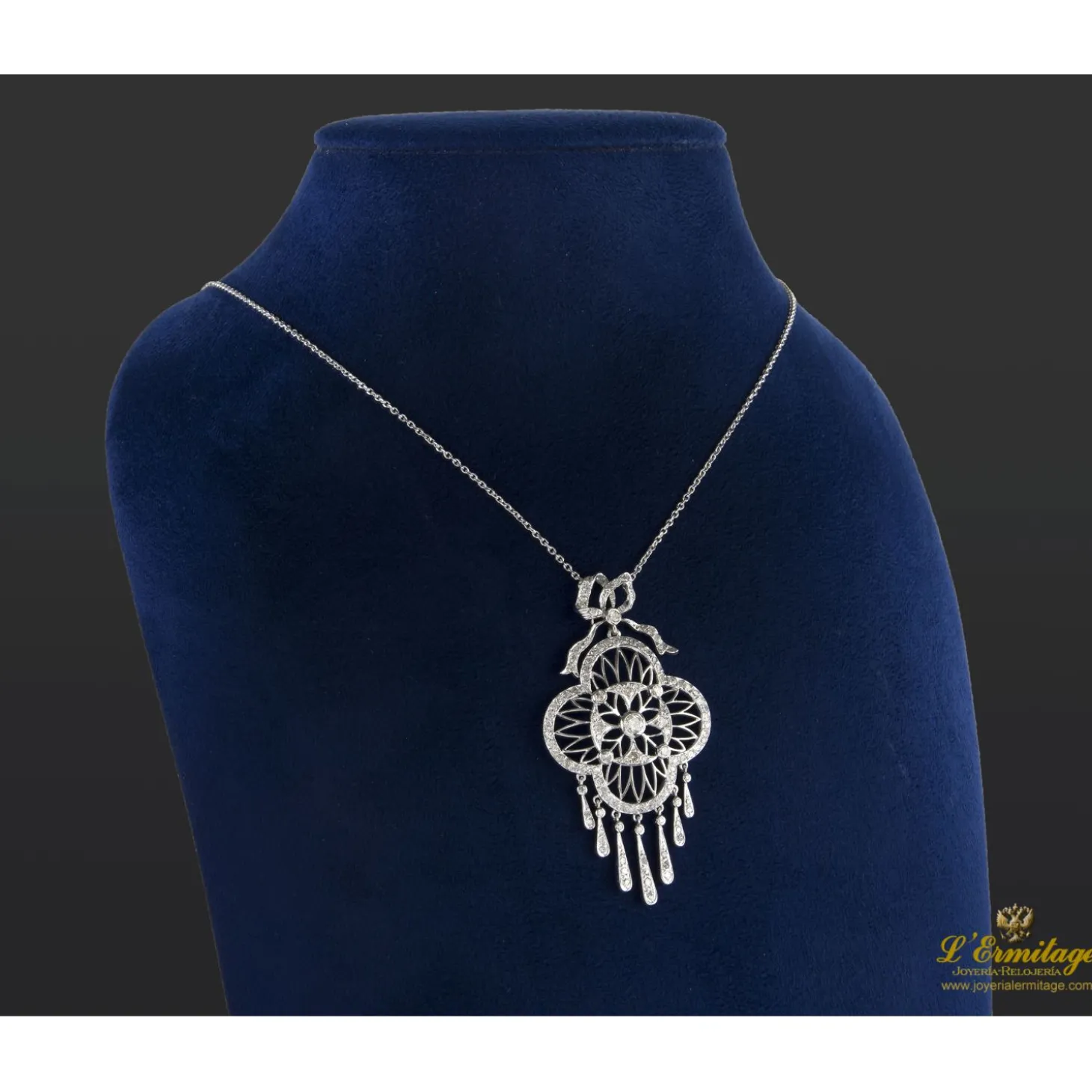 COLLARES Gargantilla oro blanco diamantes